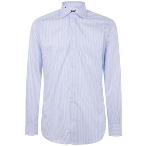 BARBA NAPOLI Men's Striped Dress Shirt Men BLUE Shirts